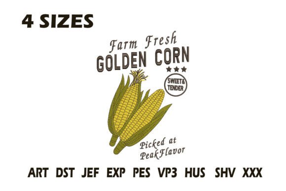Farm Fresh Golden Corn Embroidery Design Review