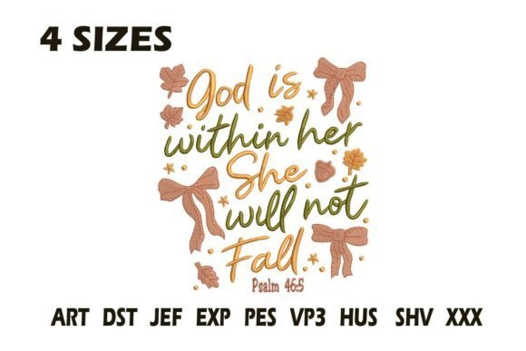 God is Within Her Embroidery Design Review