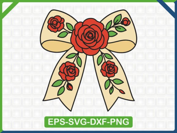 Red Rose Bow Embroidery SVG Design Review