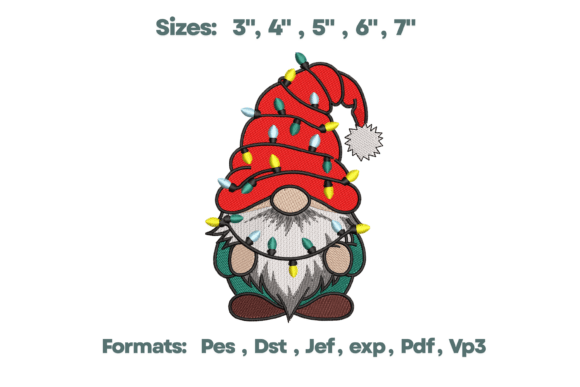 Review: Christmas Gnome Hat Lights Embroidery