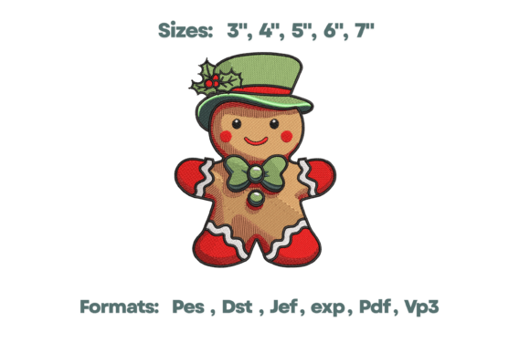 Review: Gingerbread with Hat Embroidery Design