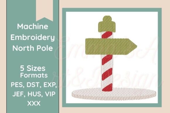 Review: North Pole Sign Machine Embroidery for Holiday Crafts