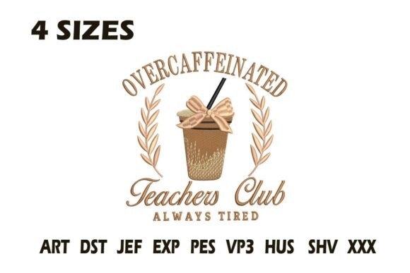 Review: Teacher Coffee Club Embroidery File for Holiday Gifts