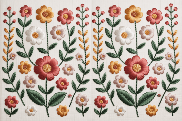 Reviewing Boho Floral Embroidery Seamless Pattern