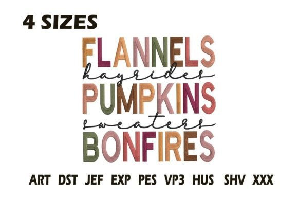 Reviewing Flannels Pumpkins Bonfires Embroidery