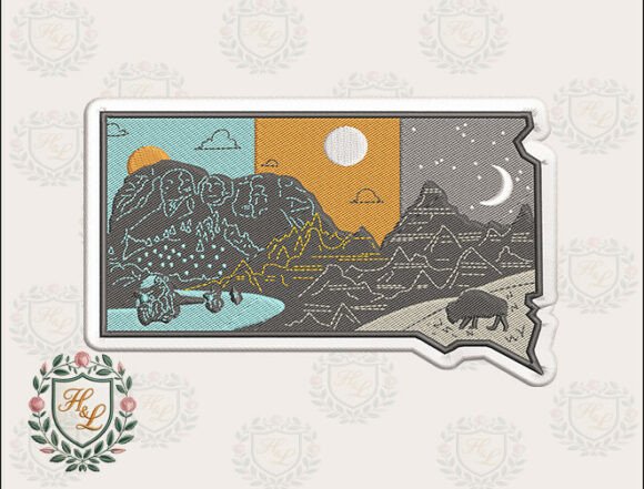 Reviewing Layers of South Dakota Embroidery Files
