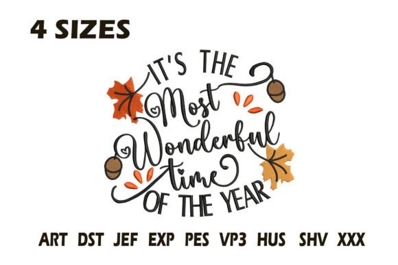 Reviewing Most Wonderful Time Fall Embroidery