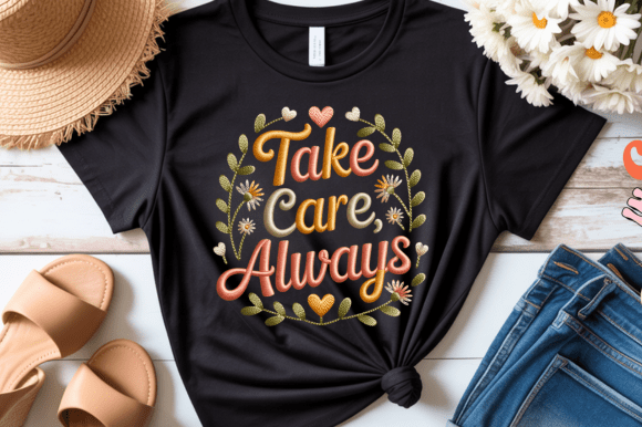 Reviewing Take Care Always Embroidery PNG for Etsy Shops