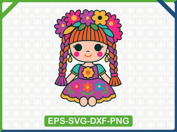 Reviewing the Colorful Mexican Doll Embroidery SVG