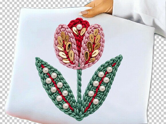Reviewing the Hand Embroidery Tulip Stitch Design PNG