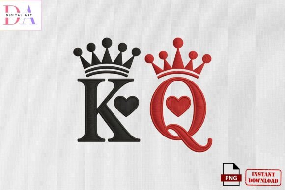 Reviewing the King and Queen Heart Embroidery PNG