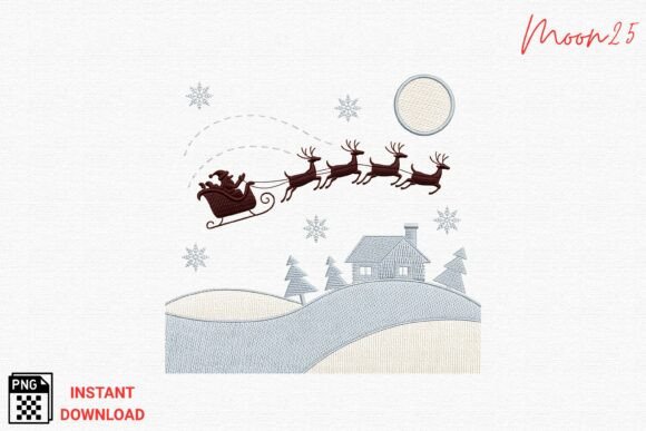 Reviewing the Santa Sleigh Winter Scene Embroidery PNG