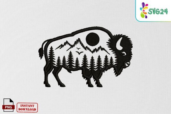 Reviewing the Wild Buffalo Nature Scene Embroidery PNG